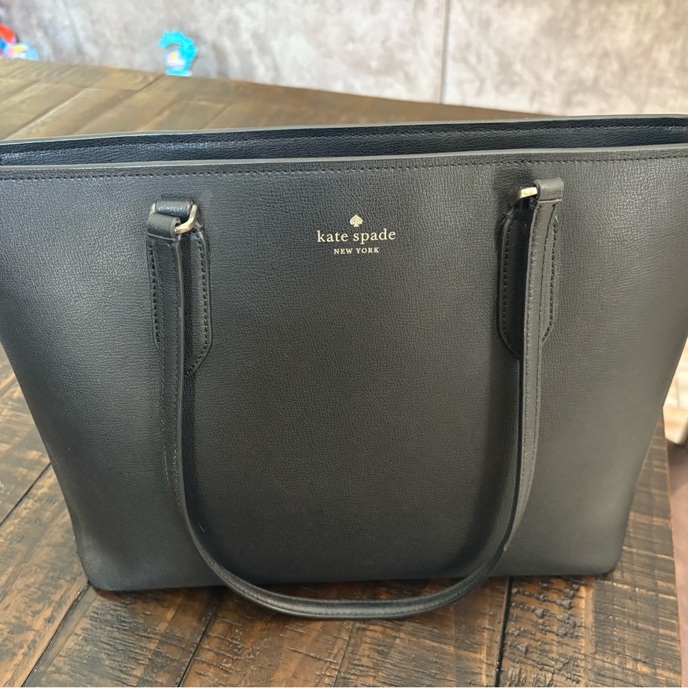 Kate Spade Black Leather Tote Bag